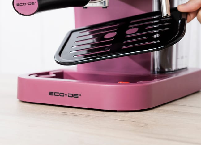 ECODE® Cafetera Espresso DELICE PURPLE, 20 Bares de Presión, Vaporizador, Depósito 1.5 Litros, Manómetro con Temperatura ECO-419 DP