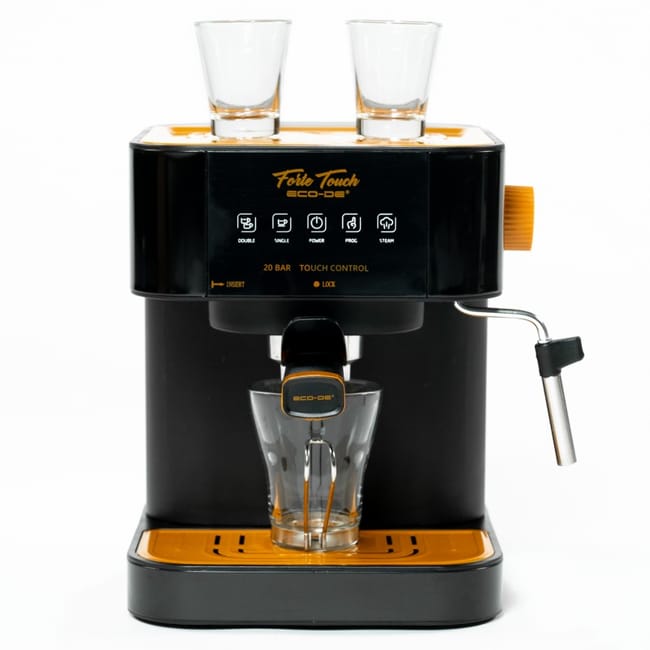 ECODE® Cafetera Espresso Forte Touch, 20 Bar, Boquilla De Espuma, 1.6 litros, Express, 1050 Watts [Eficiencia energética A] ECO-420