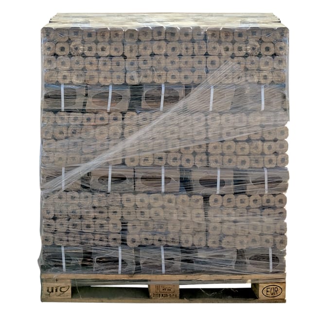 Palet de briquetas de madera LEÑAS OLIVER de 890 kg