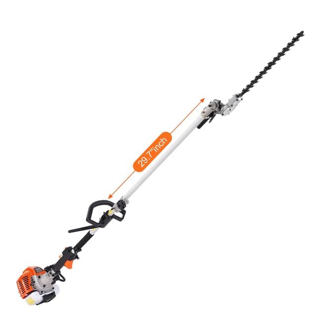 Cortasetos a Gasolina 6 en 1 33CC, Cortasetos, Cortacésped, Desbrozadora, Cortabordes, Sierra de Poste y Motosierra con Extensión SucceBuy