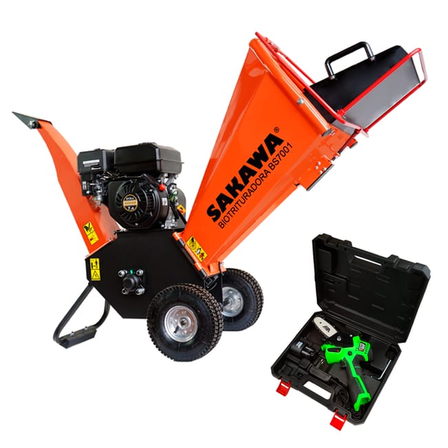 Biotrituradora SAKAWA BS7001 + Regalo Minimotosierra Batería