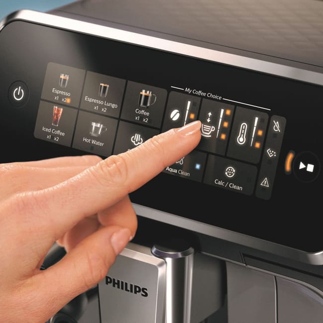 Cafetera automática Philips Serie 3300 EP3321/40, 5 bebidas, espumador de leche, 1,8L, molinillos cerámicos