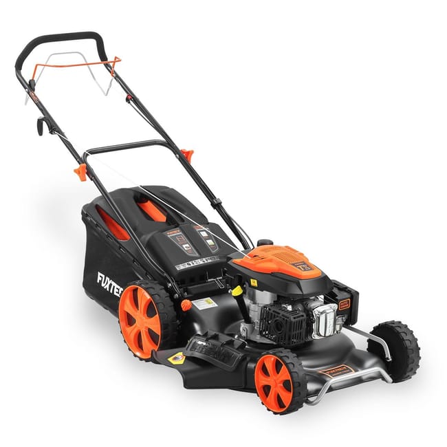 FUXTEC RM5396 autopropulsado gasolina 4 tiempos motor gasolina 196cc - anchura de corte 53 cm 196cc - función mulching