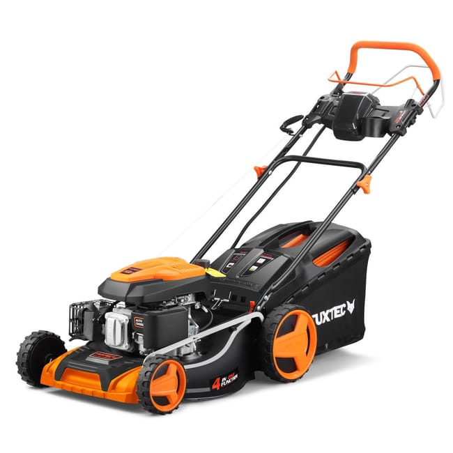 FUXTEC FX-RM5196eS - Cortacésped gasolina 4en1, autopropulsado, arranque eléctrico ZipGO, 51cm, 196cc, potente y práctico