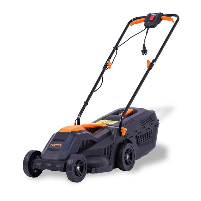Cortacésped eléctrico con cable - FUXTEC FX-RME33 - 9Kg, 33cm de ancho de corte, recogedor de 30L, 20mm - 60mm